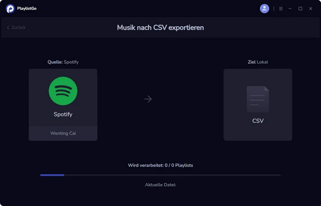 Schritt 4 – Export starten