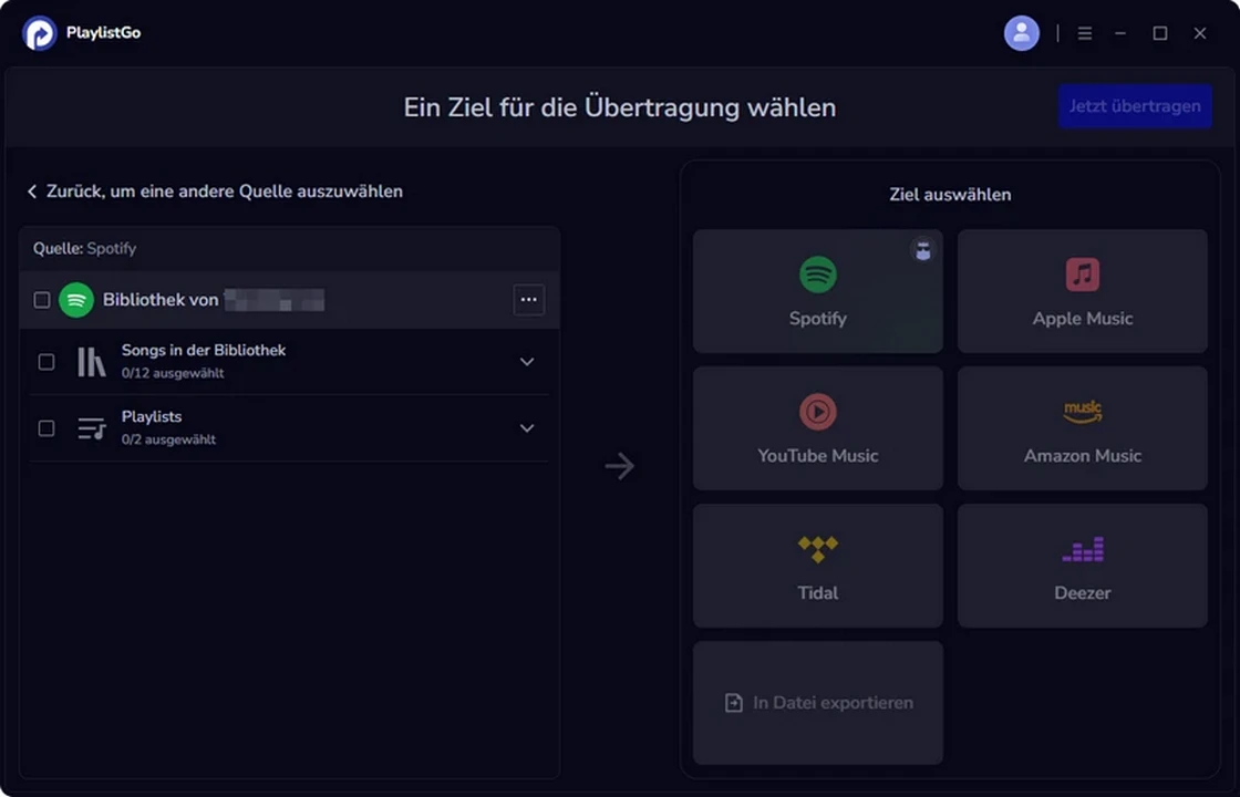 Schritt 2 – Titel aus der Bibliothek wählen