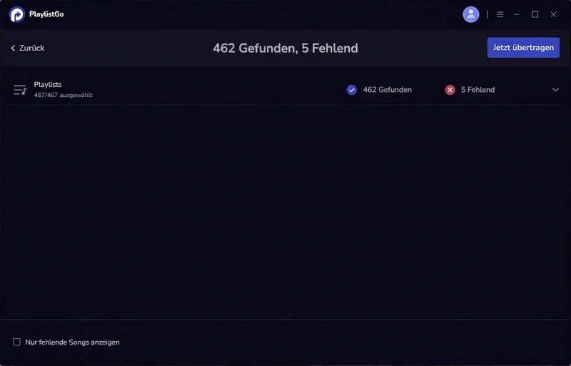 Spotify-Songs mit YouTube Music abgleichen