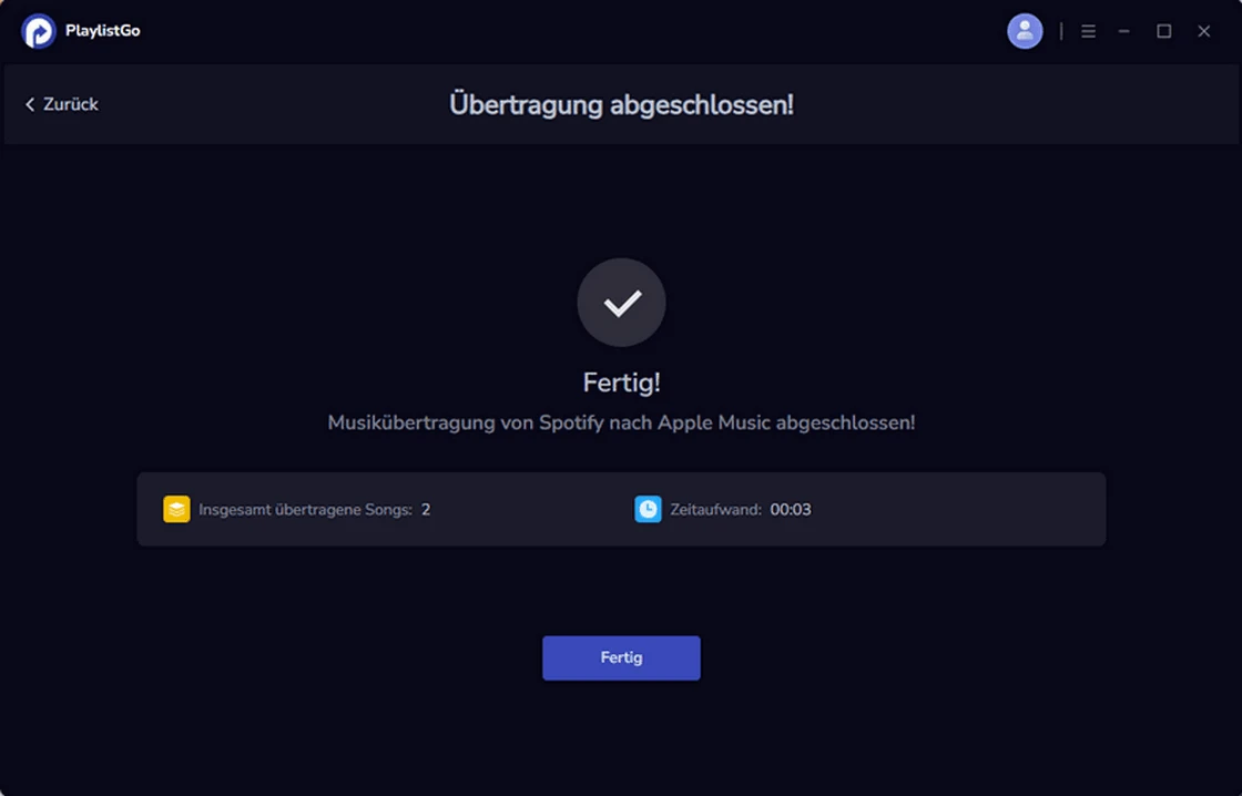Schritt 7: Übertragung abschließen