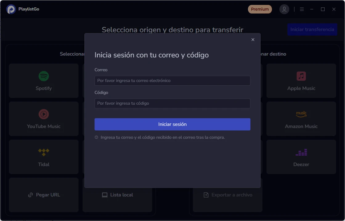 introduce la información de licencia