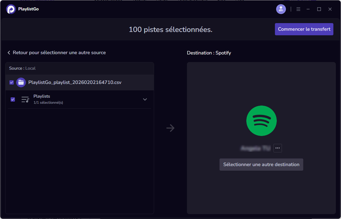 Lancez le processus de mise en correspondance