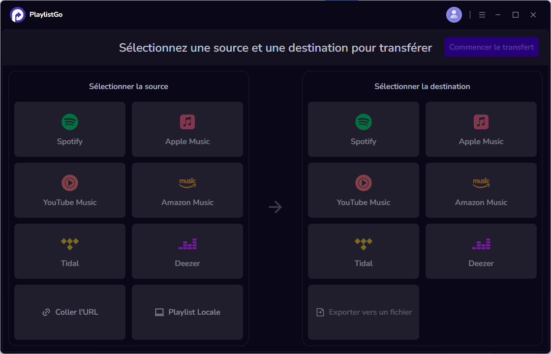 Sélectionnez Playlist Locale