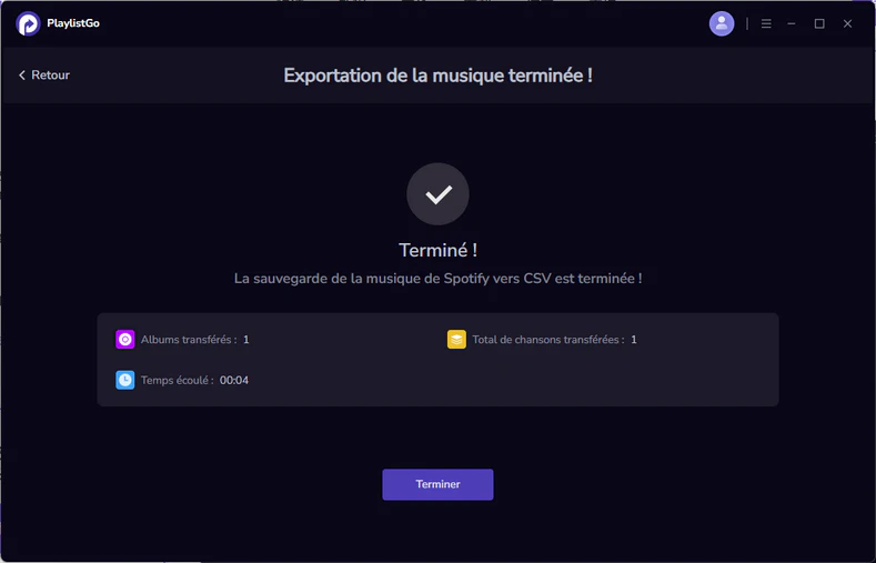 Étape 5 : Finalisez l'exportation