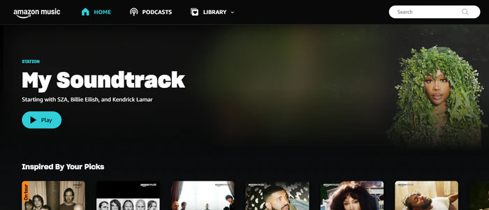 Amazon Music My Soundtrack personalized music mixes for discovering songs