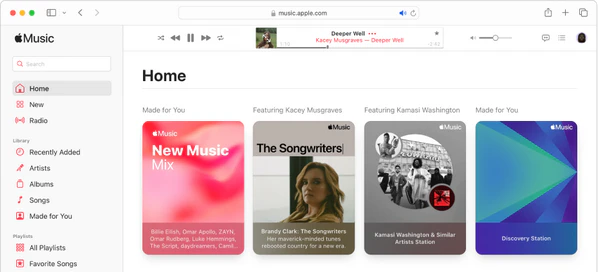Apple Music streaming app interface showing lossless and Hi-Res audio playback