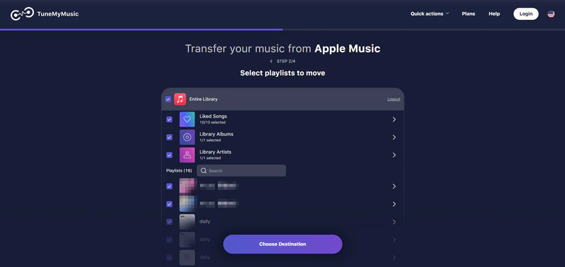 Step 3: Select the Apple Music Content
