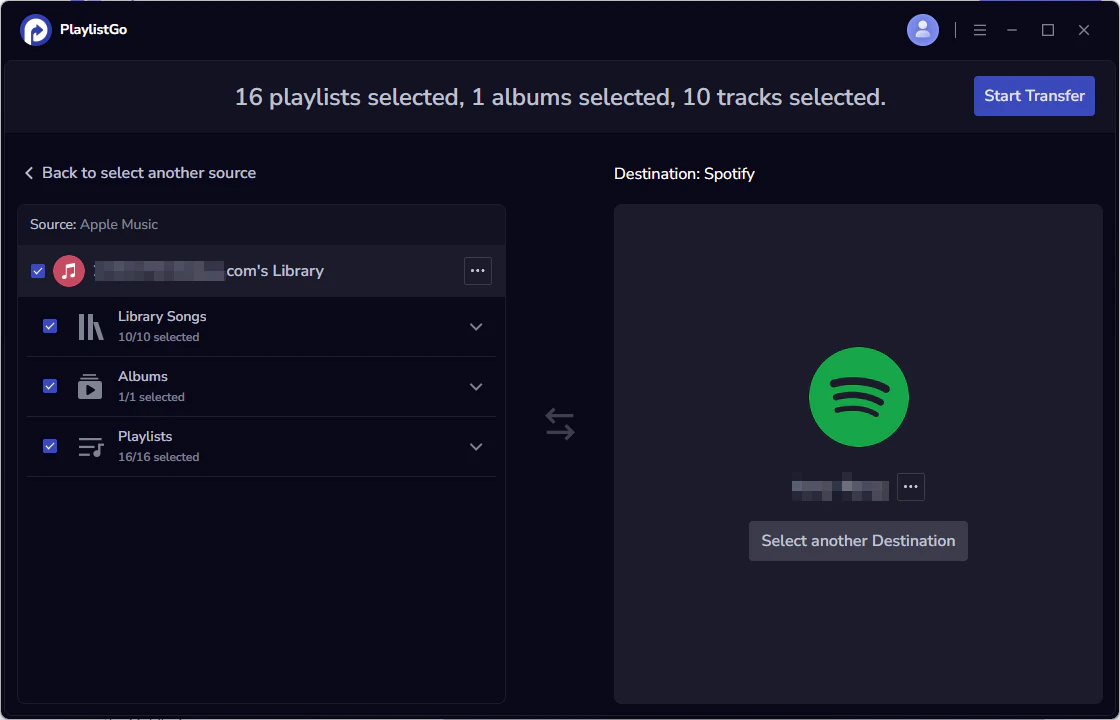 Step 4: Start the Transfer Process
