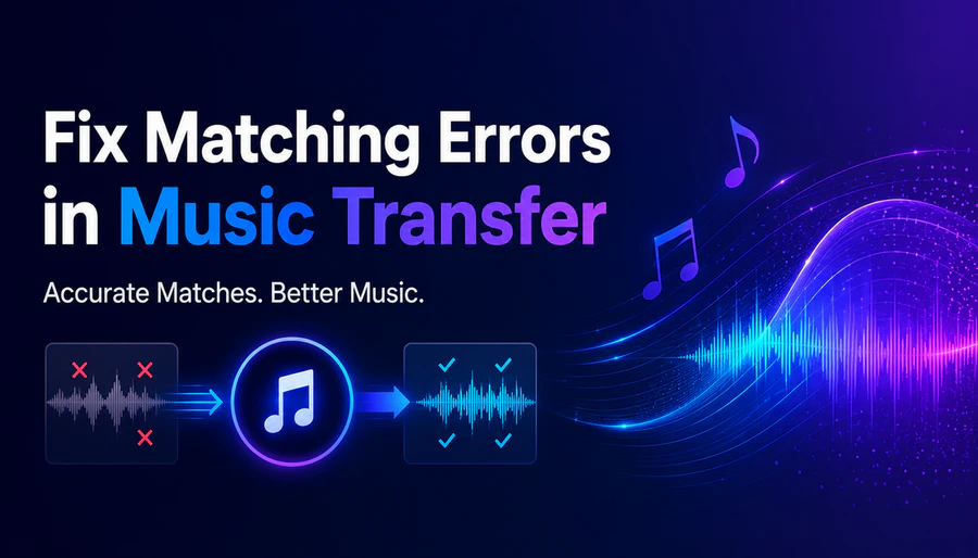 fix matching errors in music transfer