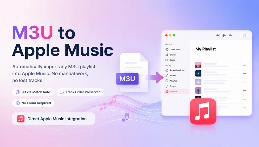 How to Import an M3U Playlist to Apple Music with PlaylistGo