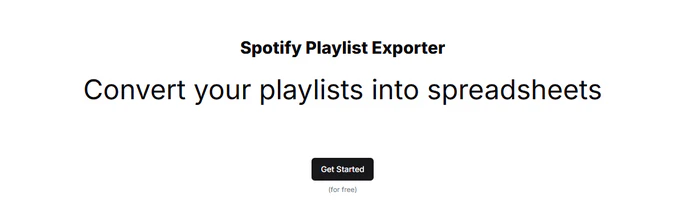 Playlist Exporter interface for converting Spotify playlists to Excel
