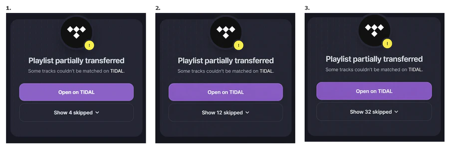 Soundiiz skipped tracks report
