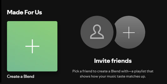 Spotify Blend shared playlist feature