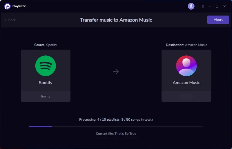 spotify playlist songs to amazon music transfer