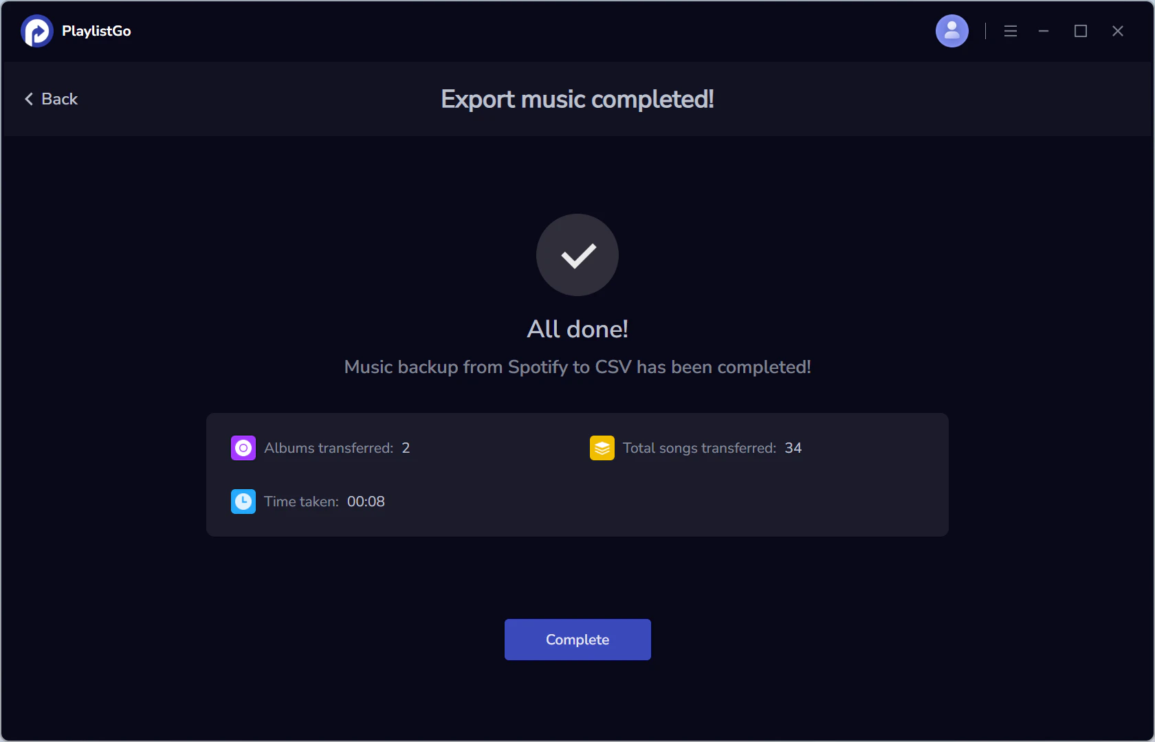 Step 5: Complete Export