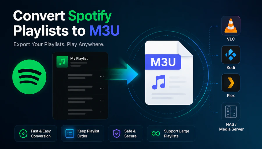 Spotify to M3U Converter: Export Spotify Playlists to M3U File