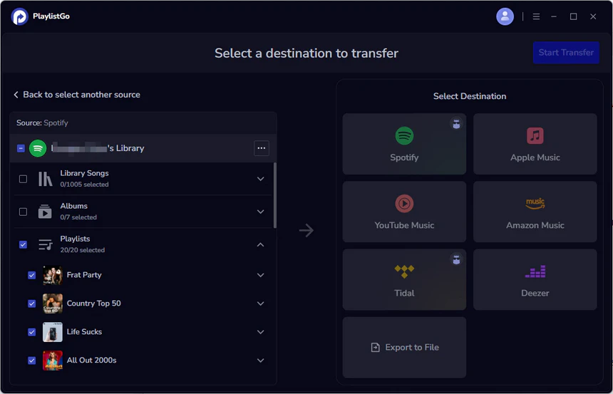 select spotify as the source