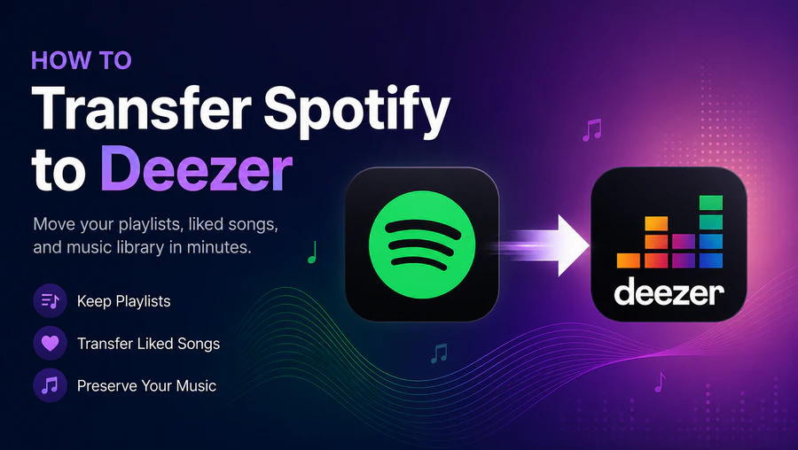 Transfer Spotify playlists, liked songs, and albums to Deezer using PlaylistGo