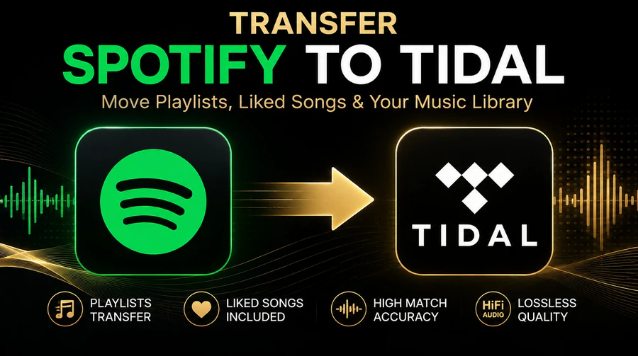Transfer Spotify playlists to TIDAL using PlaylistGo