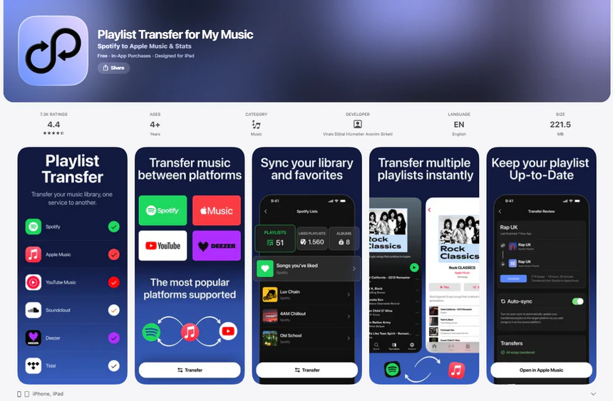 Playlist Transfer for My Music