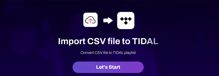 TuneMyMusic interface for importing CSV playlists to TIDAL