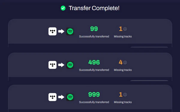 tunemymusic transfer speed