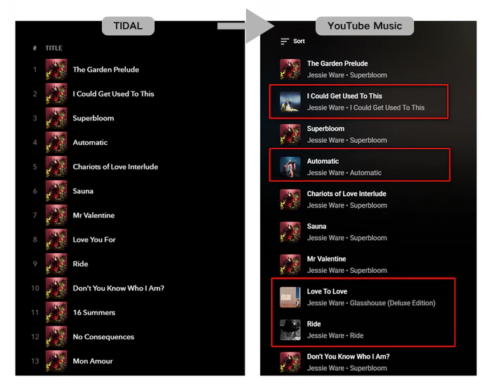 tunemymusic tidal to youtube music