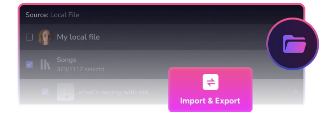 Import & export playlist as local files