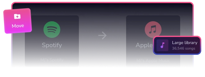 Transfer large music library stably