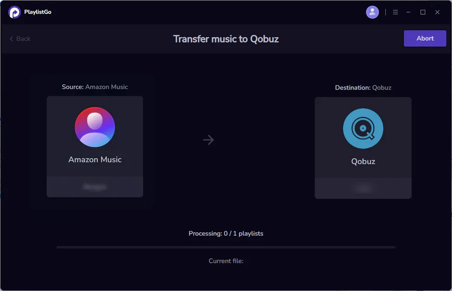 transfer amazon music to qobuz