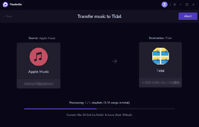 transfer apple music to tidal