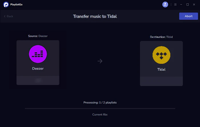 transfer deezer to tidal