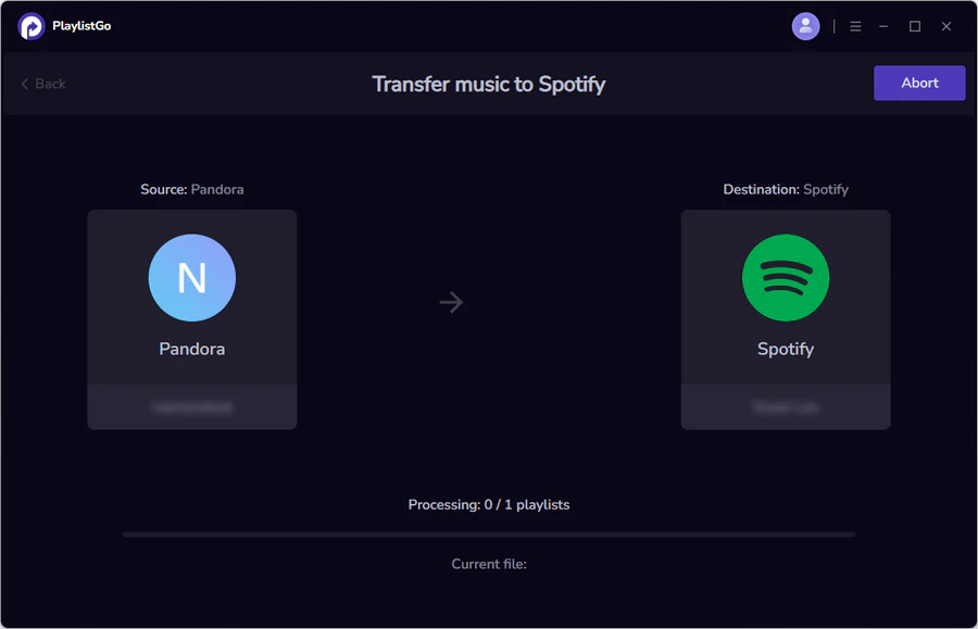 transfer pandora to spotify