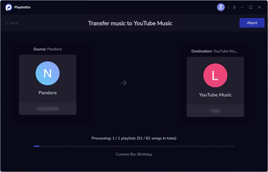 transfer pandora to youtube music