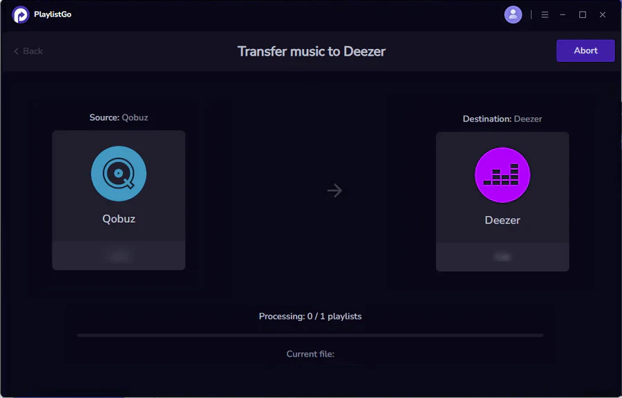 transfer qobuz to deezer