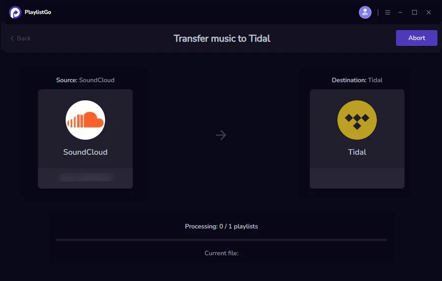 transfer soundcloud to tidal