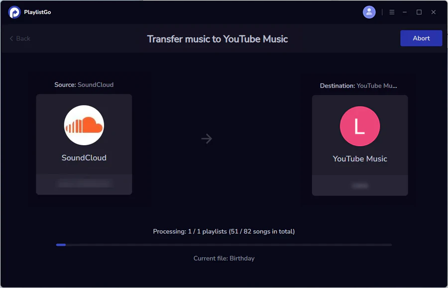 transfer soundcloud to youtube music
