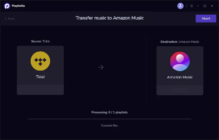 transfer tidal to amazon music