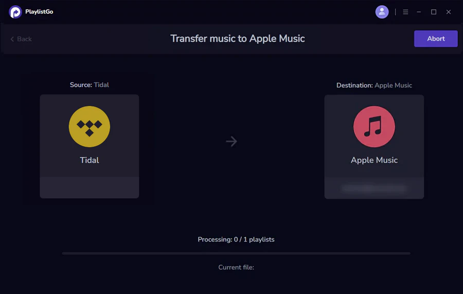 transfer tidal to apple music
