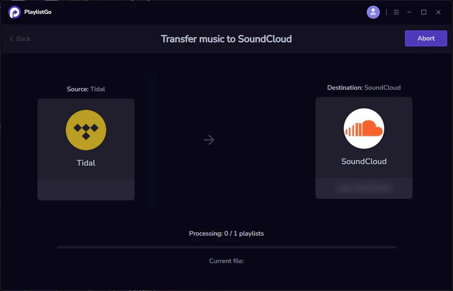 transfer tidal to soundcloud