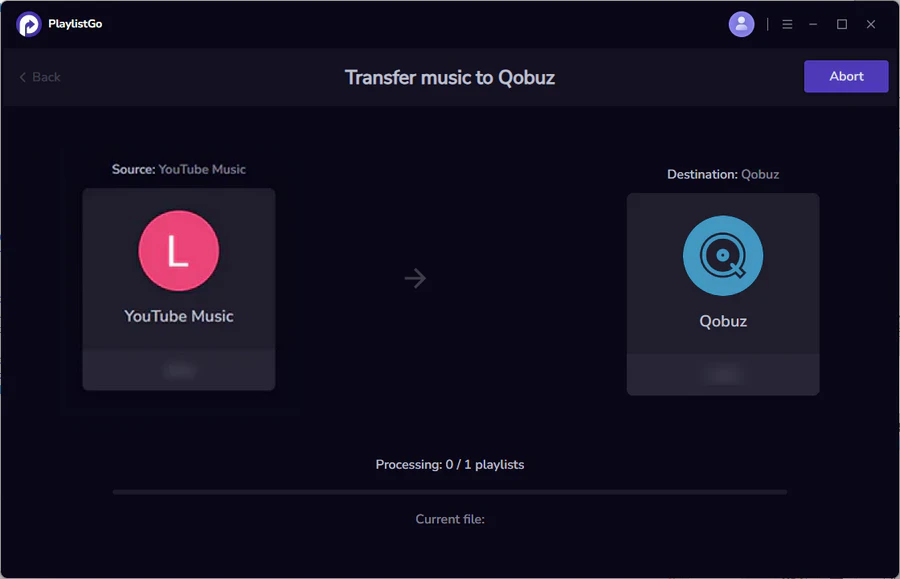 transfer youtube music to qobuz